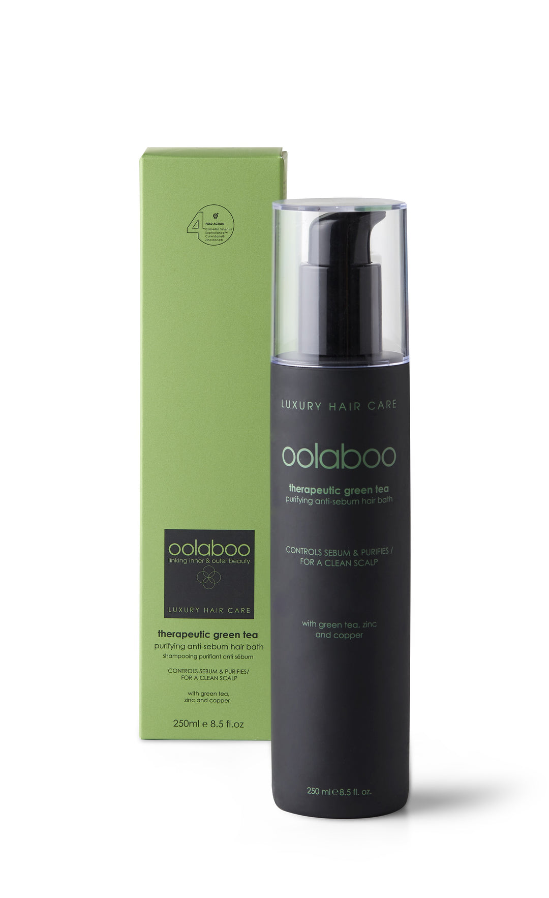 Oolaboo Therapeutic Green Tea Purifying Anti-Sebum Shampoo 250 ml